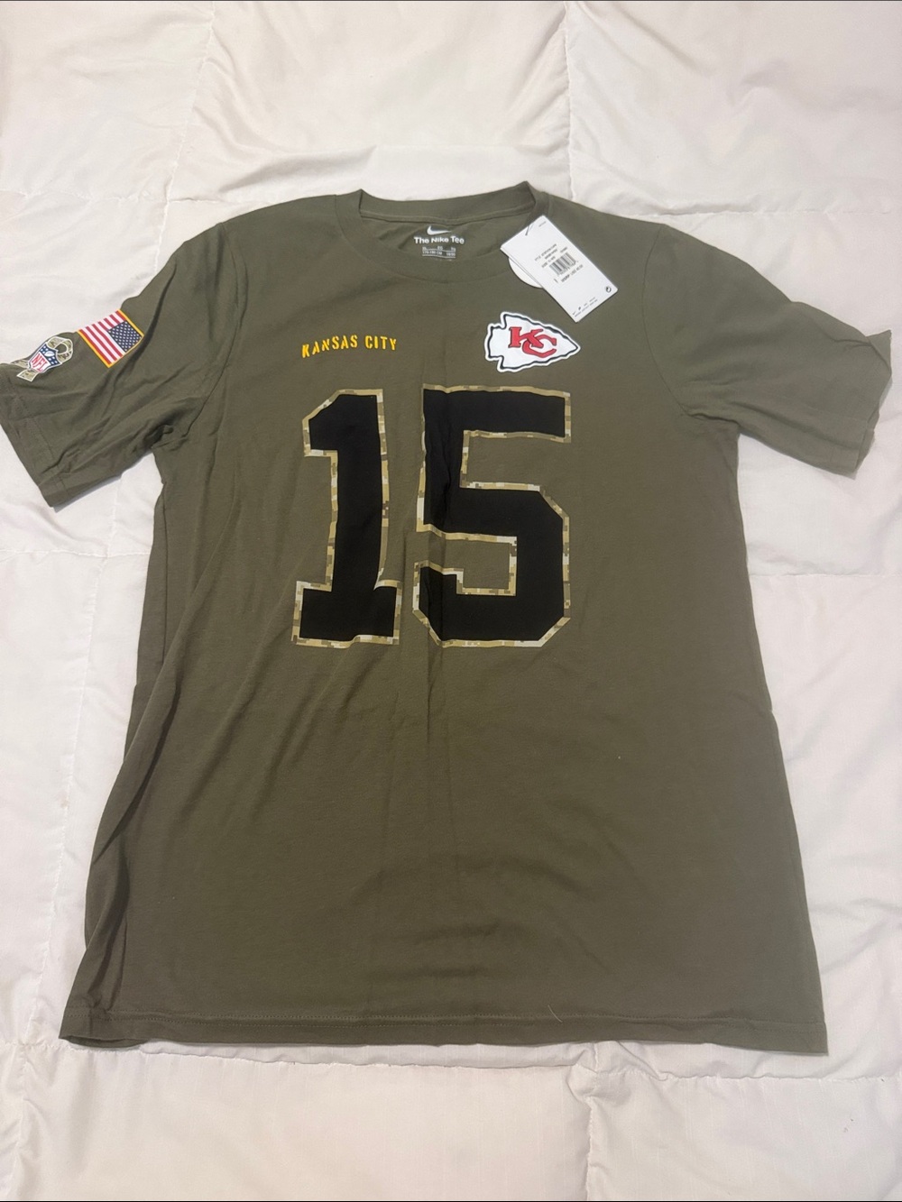 Nike Olive Kansas City #15 Short Sleeve Tee